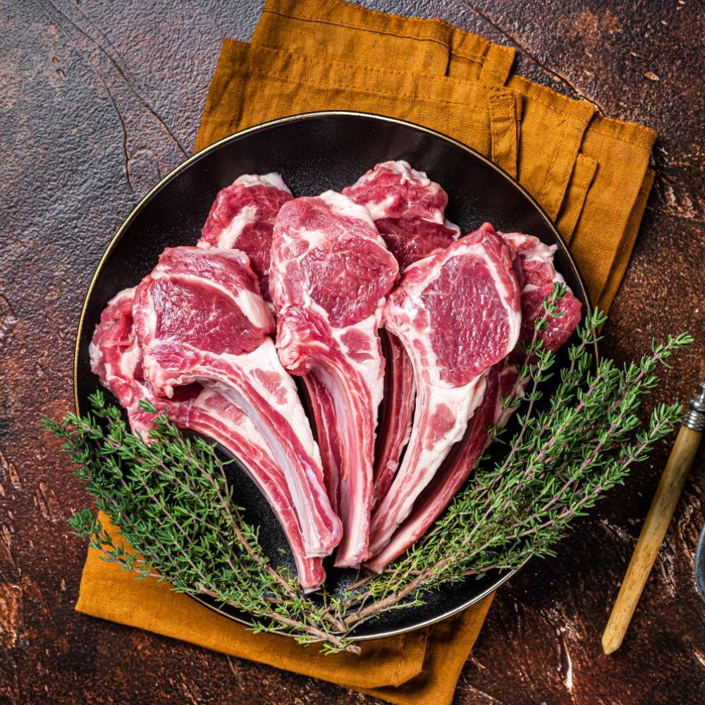 Karoo lamb with rosemary on a plate